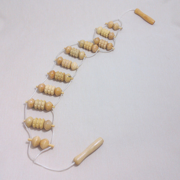 Natural Wood Rolling Ball Massager